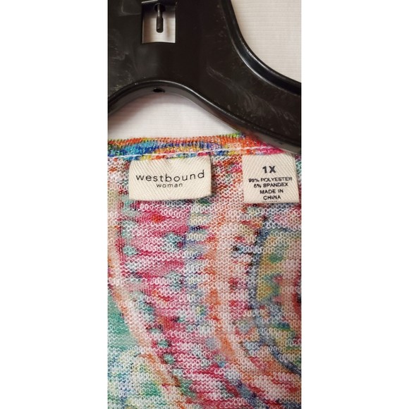 Westbound Woman Paisley Fringed Blouse Size 1X - Picture 3 of 3